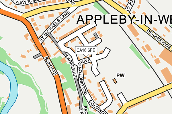 CA16 6FE map - OS OpenMap – Local (Ordnance Survey)