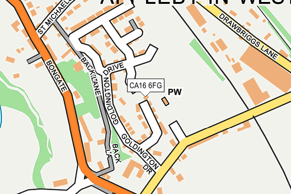 CA16 6FG map - OS OpenMap – Local (Ordnance Survey)