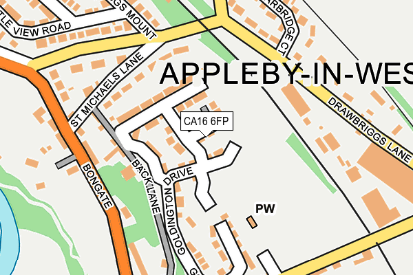 CA16 6FP map - OS OpenMap – Local (Ordnance Survey)