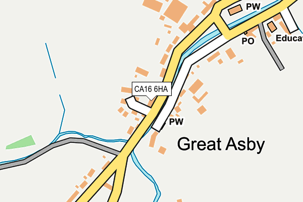 CA16 6HA map - OS OpenMap – Local (Ordnance Survey)