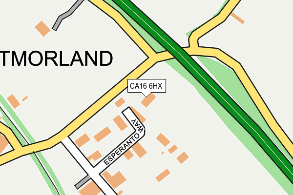 CA16 6HX map - OS OpenMap – Local (Ordnance Survey)