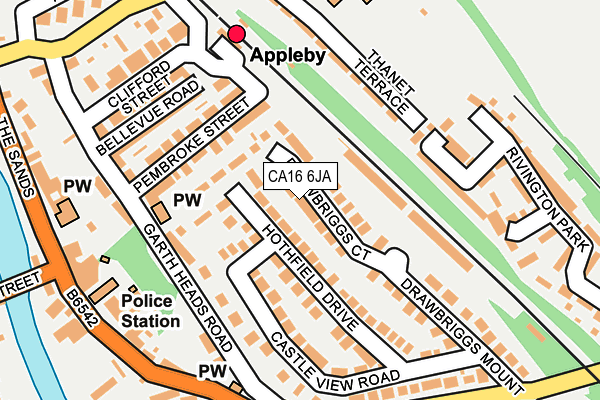 CA16 6JA map - OS OpenMap – Local (Ordnance Survey)