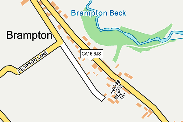 CA16 6JS map - OS OpenMap – Local (Ordnance Survey)