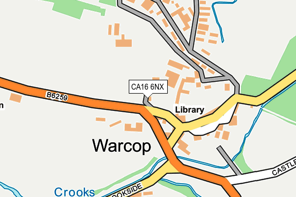 CA16 6NX map - OS OpenMap – Local (Ordnance Survey)