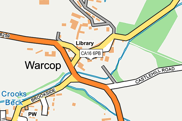 CA16 6PB map - OS OpenMap – Local (Ordnance Survey)