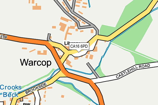 CA16 6PD map - OS OpenMap – Local (Ordnance Survey)