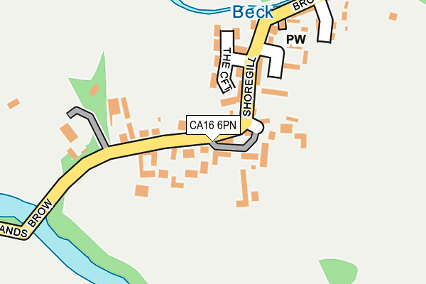 CA16 6PN map - OS OpenMap – Local (Ordnance Survey)