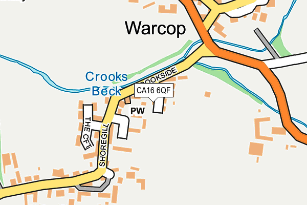 CA16 6QF map - OS OpenMap – Local (Ordnance Survey)