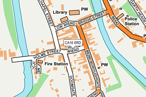 CA16 6RD map - OS OpenMap – Local (Ordnance Survey)