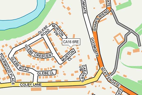 CA16 6RE map - OS OpenMap – Local (Ordnance Survey)