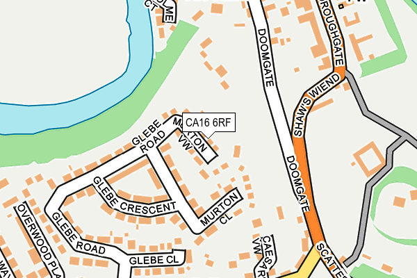 CA16 6RF map - OS OpenMap – Local (Ordnance Survey)