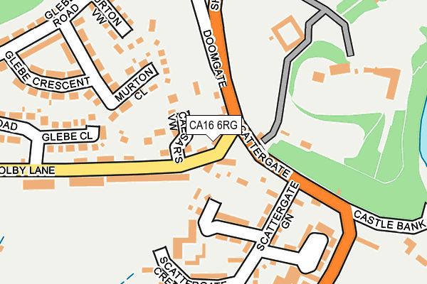 CA16 6RG map - OS OpenMap – Local (Ordnance Survey)