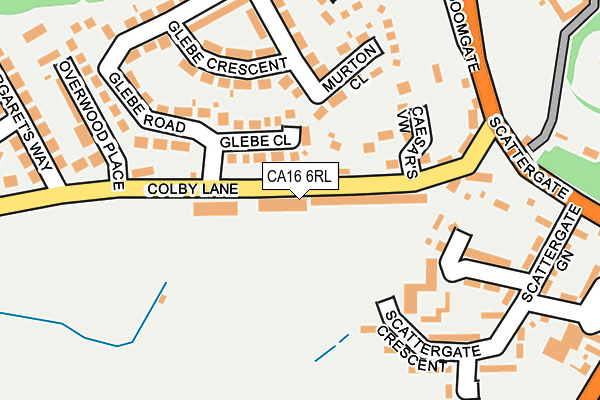 CA16 6RL map - OS OpenMap – Local (Ordnance Survey)