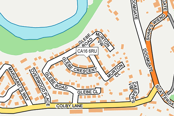 CA16 6RU map - OS OpenMap – Local (Ordnance Survey)