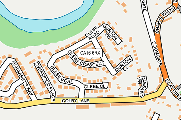 CA16 6RX map - OS OpenMap – Local (Ordnance Survey)