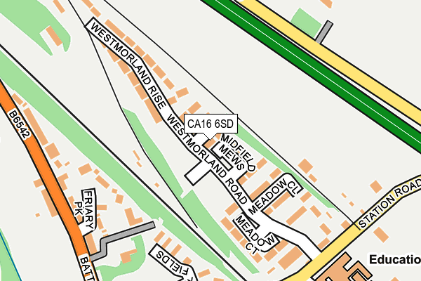 CA16 6SD map - OS OpenMap – Local (Ordnance Survey)