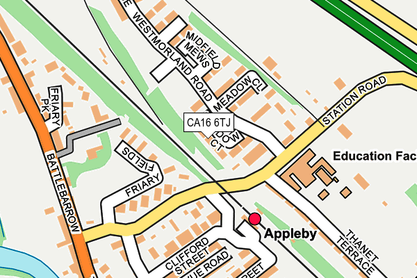CA16 6TJ map - OS OpenMap – Local (Ordnance Survey)