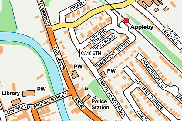 CA16 6TN map - OS OpenMap – Local (Ordnance Survey)