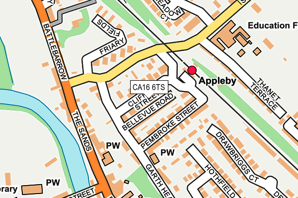 CA16 6TS map - OS OpenMap – Local (Ordnance Survey)