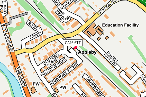 CA16 6TT map - OS OpenMap – Local (Ordnance Survey)