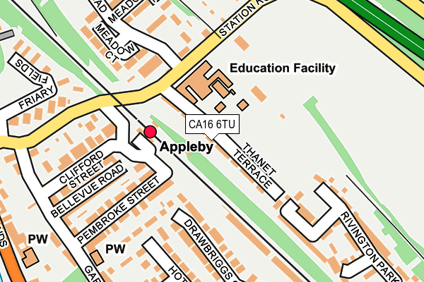 CA16 6TU map - OS OpenMap – Local (Ordnance Survey)