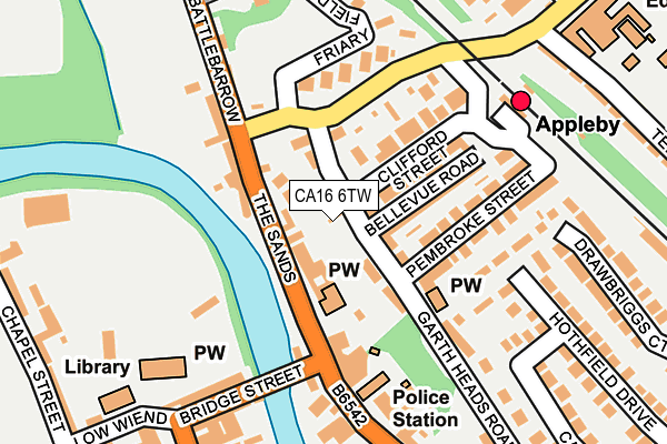CA16 6TW map - OS OpenMap – Local (Ordnance Survey)
