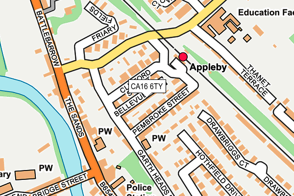 CA16 6TY map - OS OpenMap – Local (Ordnance Survey)