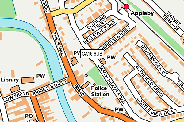 CA16 6UB map - OS OpenMap – Local (Ordnance Survey)