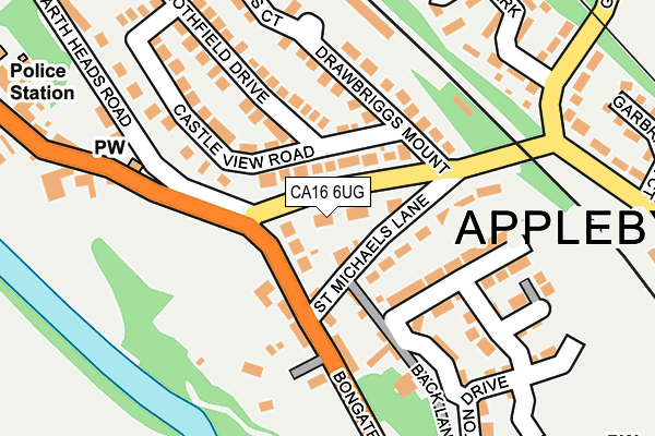 CA16 6UG map - OS OpenMap – Local (Ordnance Survey)