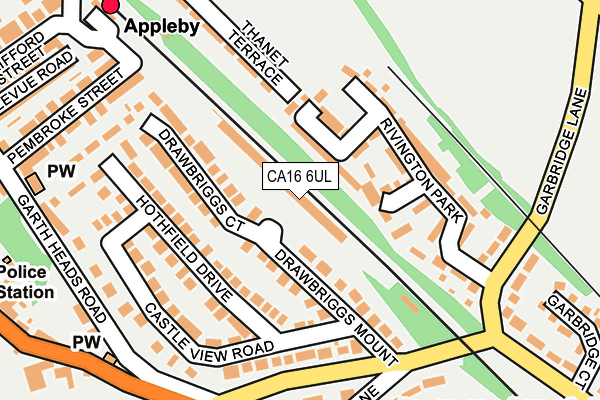 CA16 6UL map - OS OpenMap – Local (Ordnance Survey)