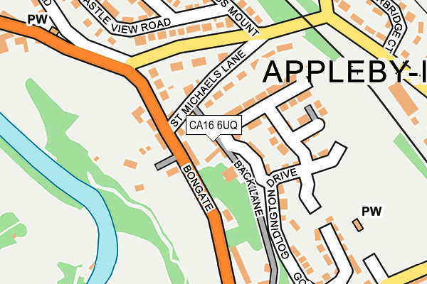 CA16 6UQ map - OS OpenMap – Local (Ordnance Survey)