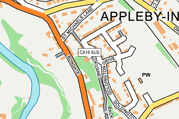 CA16 6US map - OS OpenMap – Local (Ordnance Survey)