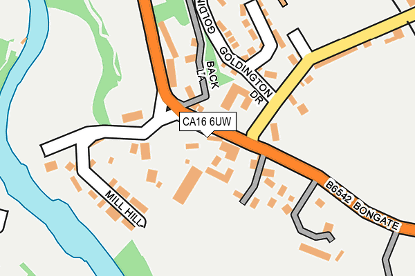 CA16 6UW map - OS OpenMap – Local (Ordnance Survey)
