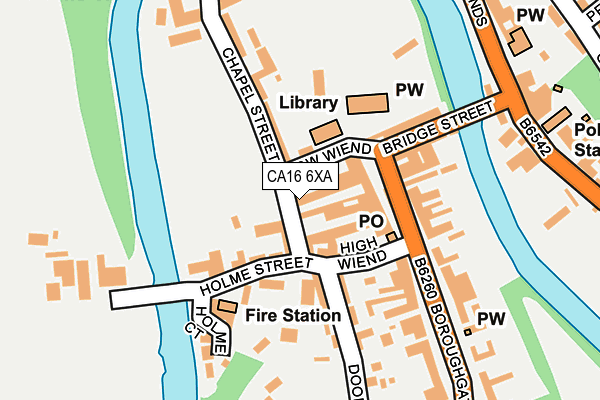 CA16 6XA map - OS OpenMap – Local (Ordnance Survey)