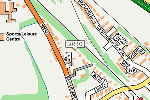 CA16 6XD map - OS OpenMap – Local (Ordnance Survey)