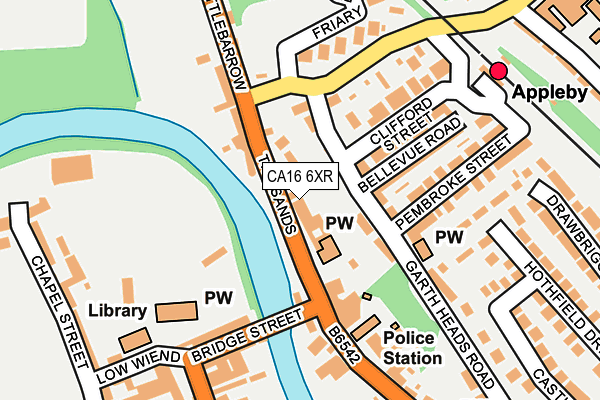 CA16 6XR map - OS OpenMap – Local (Ordnance Survey)