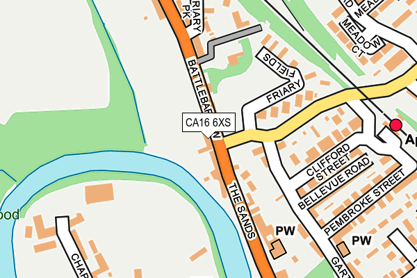CA16 6XS map - OS OpenMap – Local (Ordnance Survey)