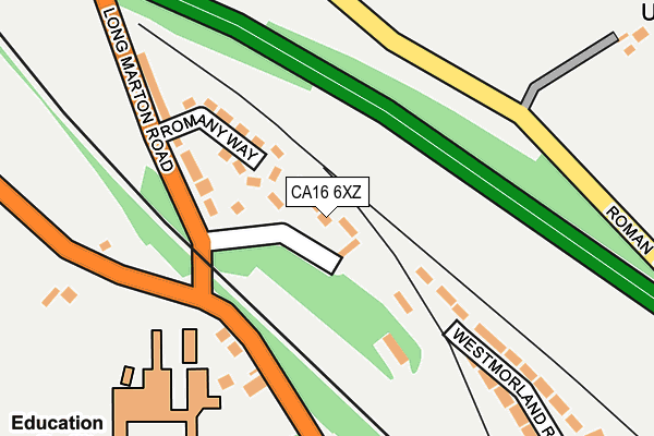 CA16 6XZ map - OS OpenMap – Local (Ordnance Survey)