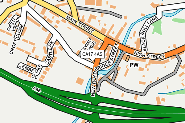 CA17 4AS map - OS OpenMap – Local (Ordnance Survey)