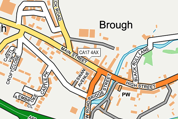 CA17 4AX map - OS OpenMap – Local (Ordnance Survey)