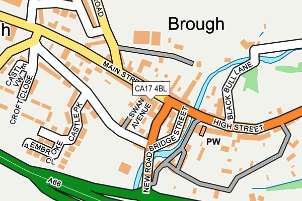 CA17 4BL map - OS OpenMap – Local (Ordnance Survey)
