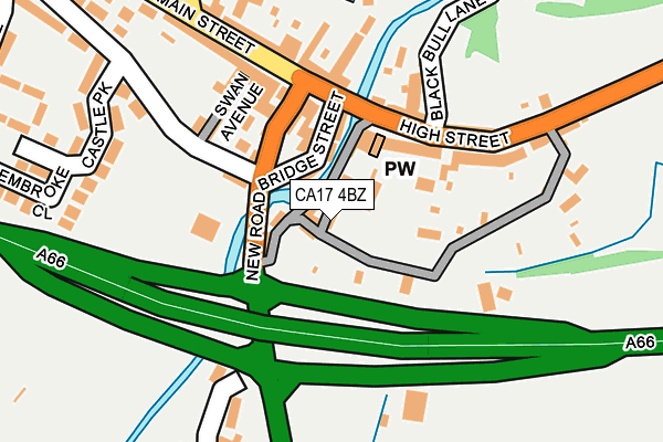 CA17 4BZ map - OS OpenMap – Local (Ordnance Survey)