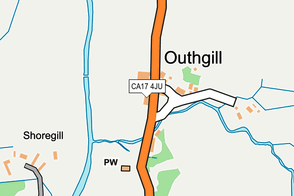 CA17 4JU map - OS OpenMap – Local (Ordnance Survey)