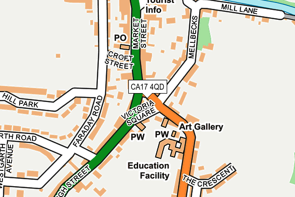 CA17 4QD map - OS OpenMap – Local (Ordnance Survey)