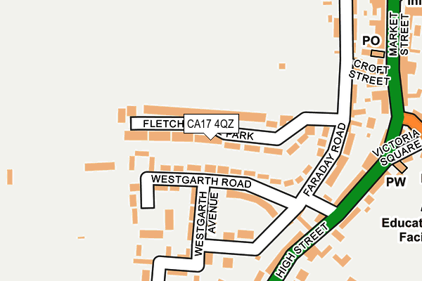 CA17 4QZ map - OS OpenMap – Local (Ordnance Survey)