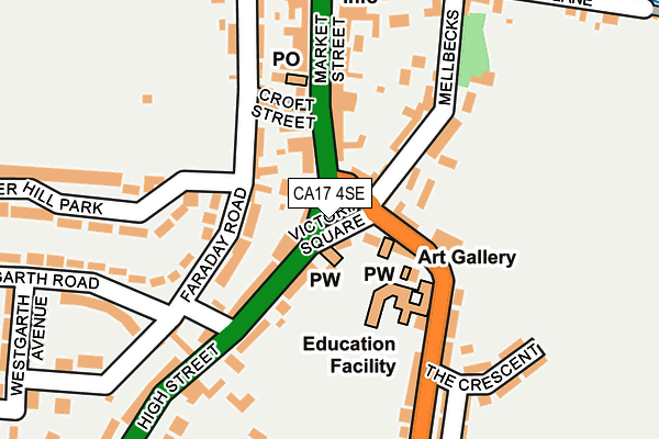 CA17 4SE map - OS OpenMap – Local (Ordnance Survey)