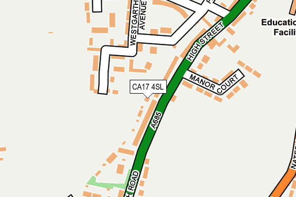 CA17 4SL map - OS OpenMap – Local (Ordnance Survey)