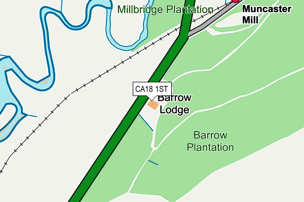 CA18 1ST map - OS OpenMap – Local (Ordnance Survey)