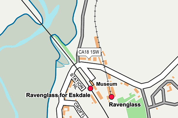 CA18 1SW map - OS OpenMap – Local (Ordnance Survey)