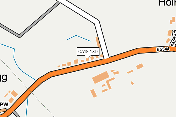 CA19 1XD map - OS OpenMap – Local (Ordnance Survey)